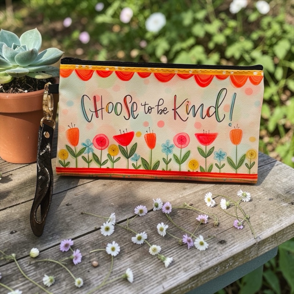 NWT Choose To Be Kind Zippered Pouch